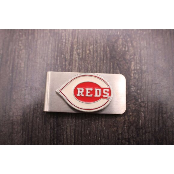 NEW Cincinnati Reds Baseball Metal Money Clip Logo Enamel Stainless Steel - Picture 2 of 9